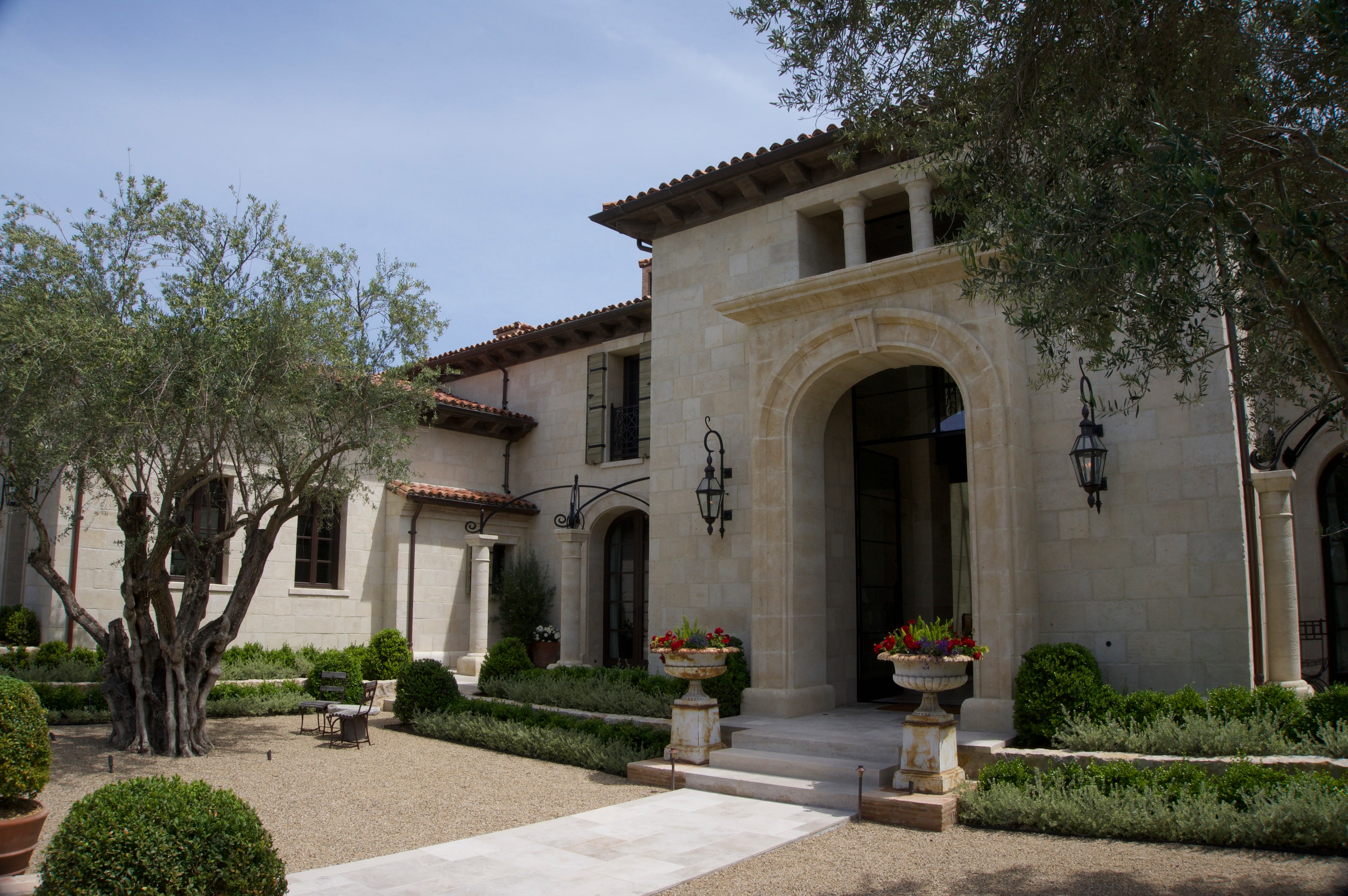 Mediterranean villa exterior — full facade view